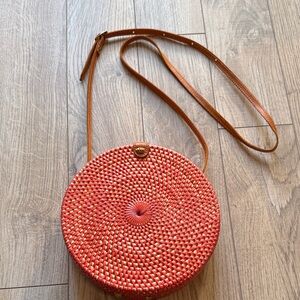 Like new Poppy + Sage coral red Camilla bag